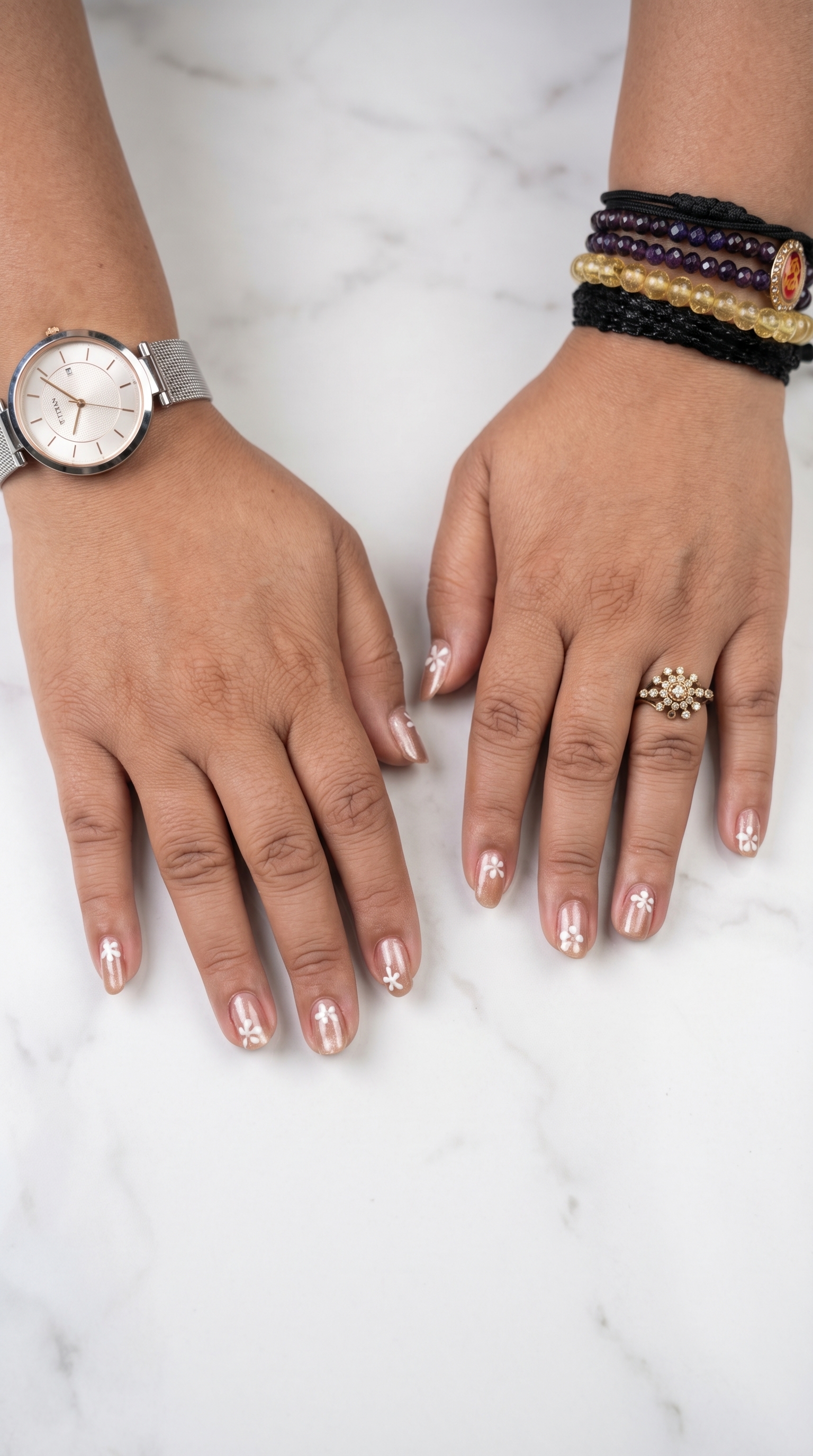 Hand-painted rose floral artistry