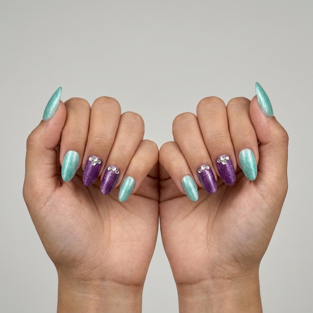 Pearl Blossom press-on nail set